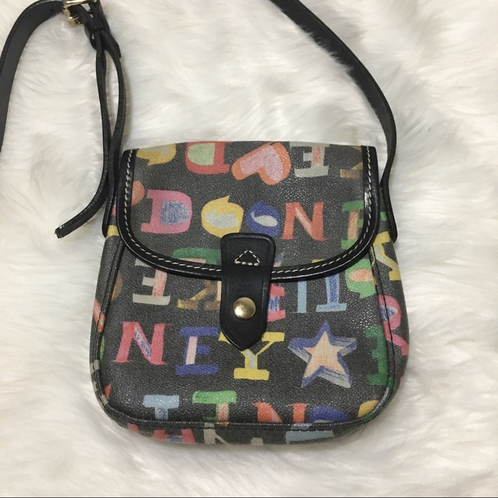Vintage Dooney & Bourke Black Crayon CrossBody Bag - Picture 2 of 7